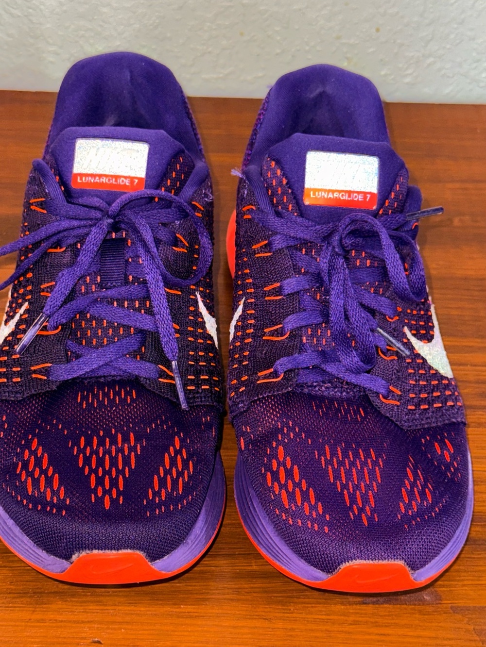 Nike Purple & Orange Lunarglide 7 Running Shoes - Picture 16 of 16